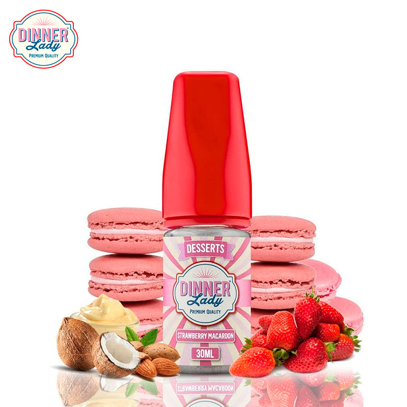 Dinner Lady Aroma Desserts Strawberry Macaroon 30ml