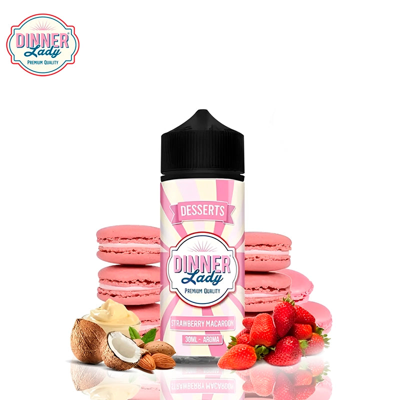 Dinner Lady Aroma Strawberry Macaroon 30ml (Longfill)