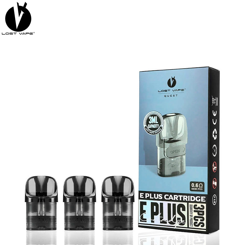Lost Vape E Plus Pod Replacement (Pack 3) - LX Vape Lost Vape E Plus Pod Replacement (Pack 3) - LX Vape