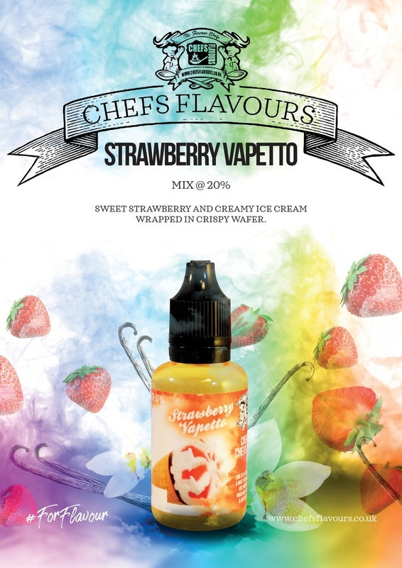 Chefs Flavours Aroma Strawberry Vapetto 30ml