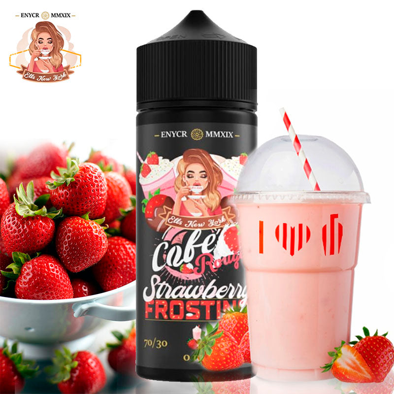 Ells New York Cafe Rouge Strawberry Frostino 100ml (Shortfill)